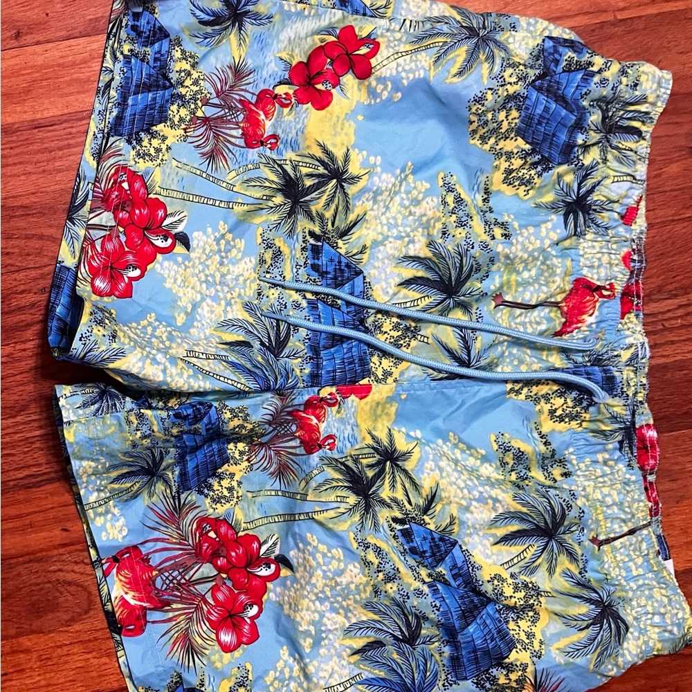 George Floral Blue Swim Shorts